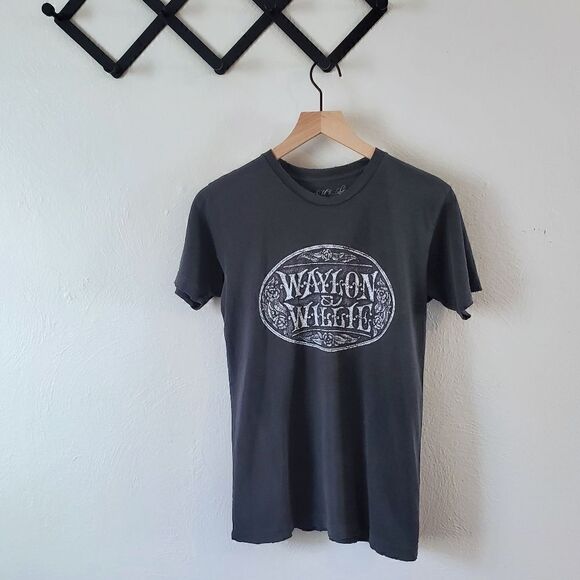 NWOT Midnight Rider Waylon & Willie Buckle Unisex Band Tee Size Extra Small - Picture 5 of 14